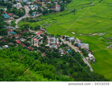 Mountain township in Northern Vietnam 34318358