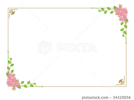 Rose frame side - Stock Illustration [34320056] - PIXTA