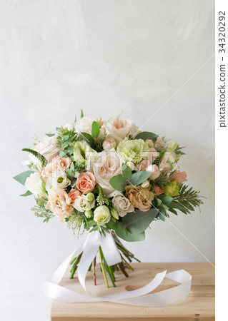 Bridal bouquet. A simple bouquet of flowers and 34320292