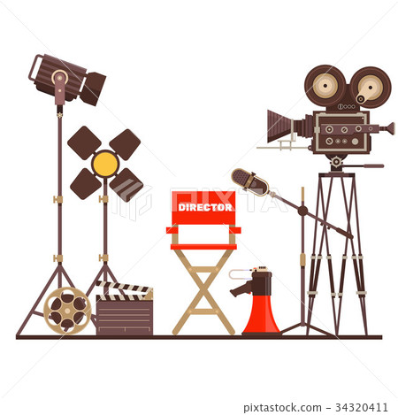 Film directors workplace Chair, Megaphone Film directors workplace Chair, Megaphone 34320411