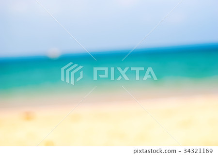 Sea Island Summer Holiday Background Defocused Sea Island Summer Holiday Background Defocused 34321169