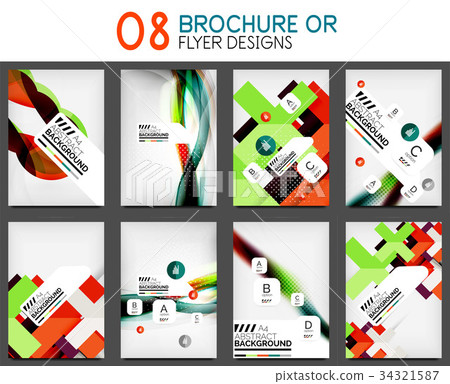 Set of A4 size business brochure or annual report 34321587