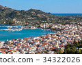 Aerial view of Zakynthos in Greece 34322026