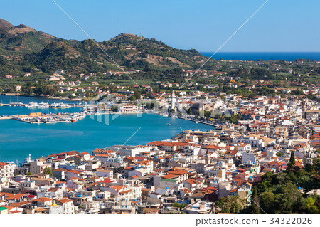 Aerial view of Zakynthos in Greece 34322026