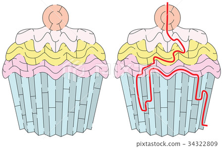 Easy cupcake maze 34322809