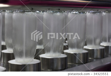 bottles in washing process 34323551