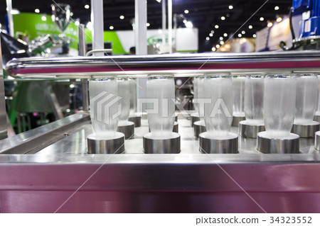 bottles in washing process 34323552