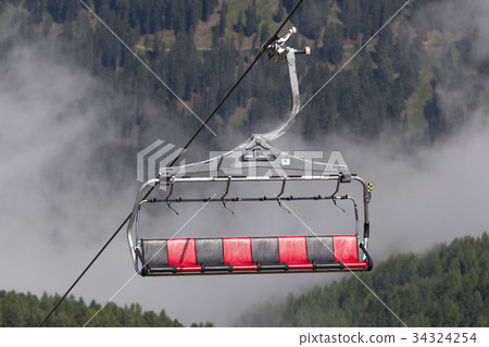 Ski lift cable booth or car 34324254