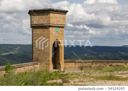 View of famous Hohenzollern Castle 34324265