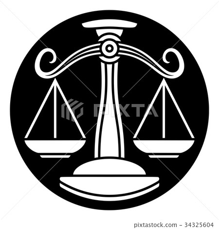 Libra Scales Zodiac Horoscope Sign Stock Illustration 34325604