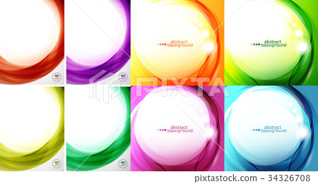Swirl and wave background set Swirl and wave background set 34326708