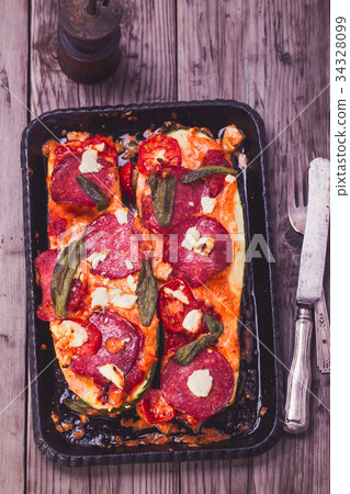 Pizza zucchini boats Pizza zucchini boats 34328099