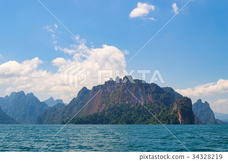 Beautiful mountains lake 34328219