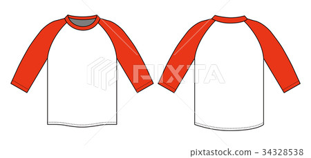 Raglan short sleeve T-shirt picture type (red) Raglan short sleeve T-shirt picture type (red) 34328538