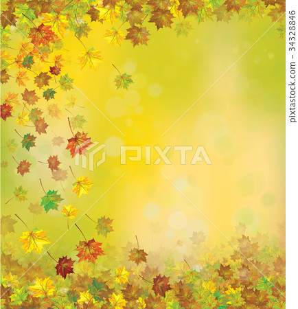 Vector autumnal leaves background. Vector autumnal leaves background. 34328846