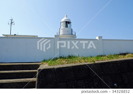 Honshu most northernmost Ryuhoda and lighthouse Honshu most northernmost Ryuhoda and lighthouse 34328852