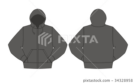 Sweatshirt (zip hoodie) Illustration (charcoal) Sweatshirt (zip hoodie) Illustration (charcoal) 34328958