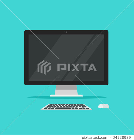 Monitor keyboard and mouse vector illustration Monitor keyboard and mouse vector illustration 34328989