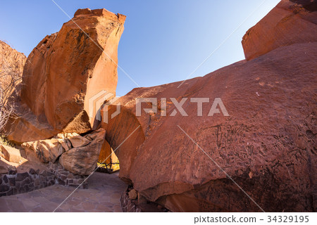 prehistoric rock engravings 34329195