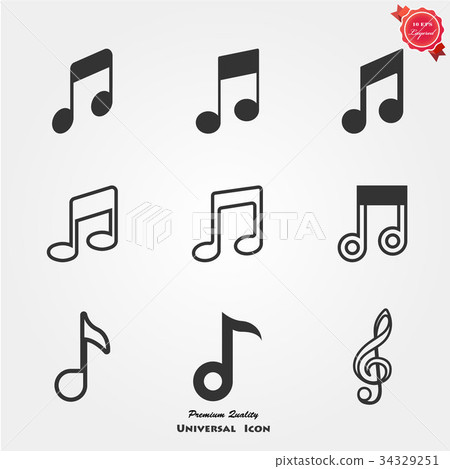 Music note icons Music note icons 34329251