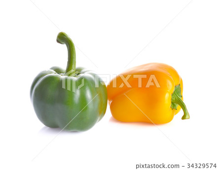 Sweet pepper on a white background Sweet pepper on a white background 34329574