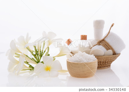 Bath products and skincare treatment with flower  34330148