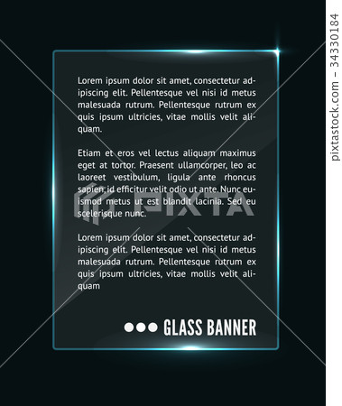 Glass banner vector Glass banner vector 34330184