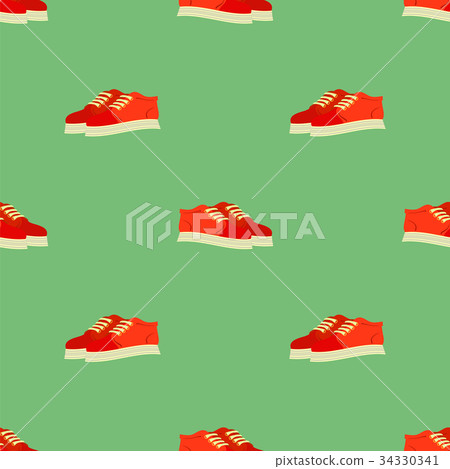 Sport Red Shoes Seamless Pattern 34330341