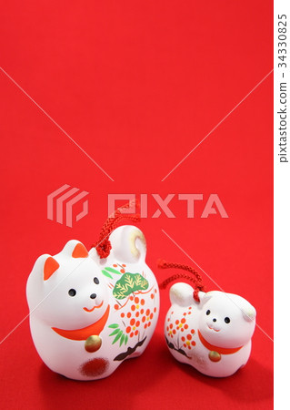 Year of the New Year material red back parent and child 34330825