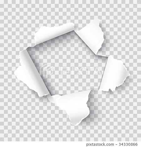 Torn paper realistic vector illustration 34330866