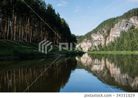 rocky landscape on the river Ai rocky landscape on the river Ai 34331829