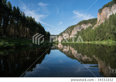 rocky landscape on the river Ai 34331832