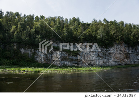 rocky landscape on the river Ai 34332087
