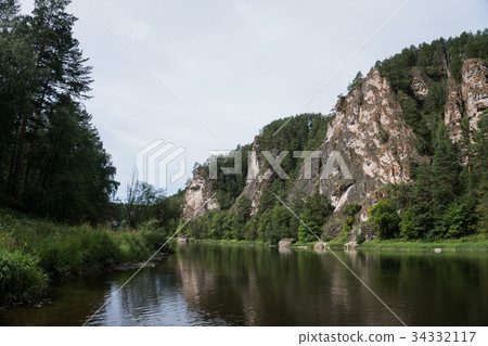 rocky landscape on the river Ai rocky landscape on the river Ai 34332117