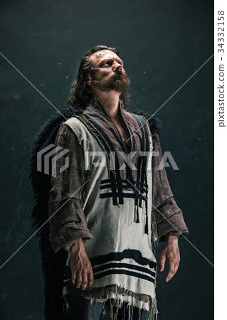 Actor in makeup, a poor man 34332158