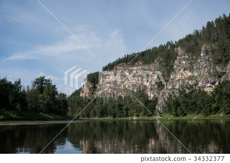rocky landscape on the river Ai 34332377