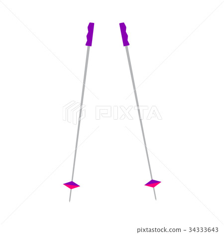 Flat style ski, hiking, Nordic walking poles 34333643