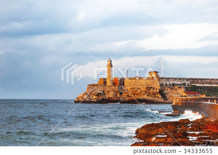 Fortress and lighthouse of El Morro,Havana,Cuba 34333655