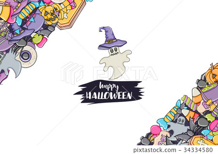 Halloween background. Holiday design elements. 34334580