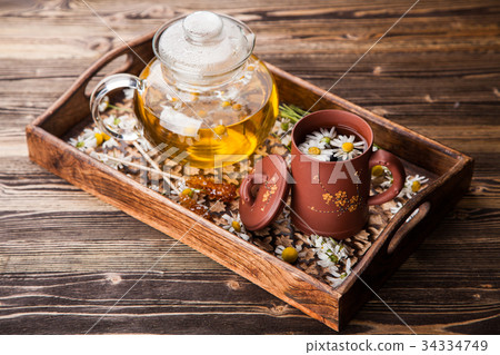 Cup of chamomile tea Cup of chamomile tea 34334749