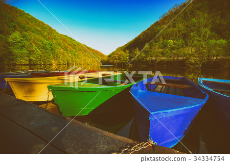 Boats on lake Boats on lake 34334754