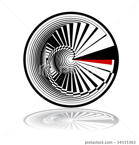 Circle design element. spiral pattern. 34335363