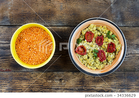 Authentic Indian Dal of yellow lentils Authentic Indian Dal of yellow lentils 34336629