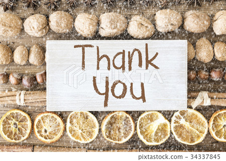 Christmas Food Flat Lay, Thank You, Snowflakes Christmas Food Flat Lay, Thank You, Snowflakes 34337845