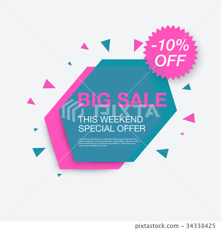Weekend sale banner, special offer Weekend sale banner, special offer 34338425