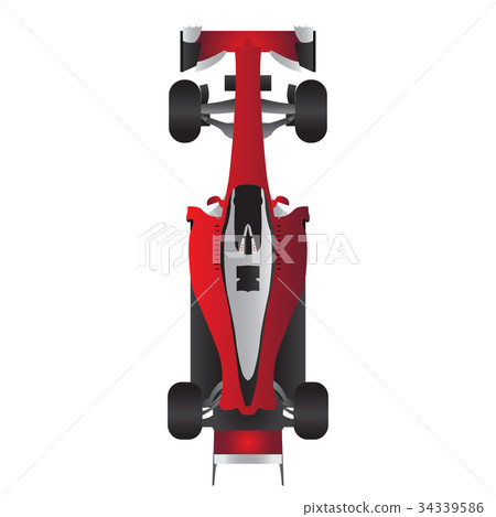 Top view of a racing car 34339586
