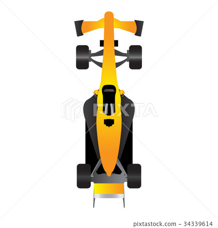 Top view of a racing car 34339614