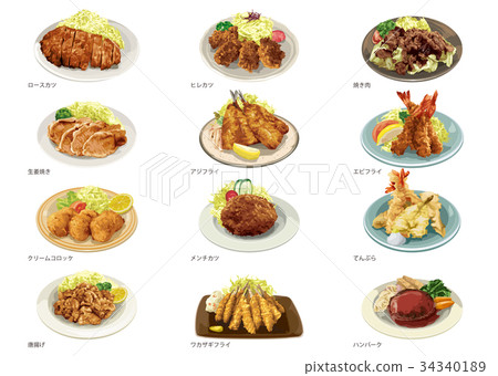 Meat and fried food 34340189