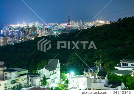 台北河邊夜景 34340346