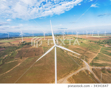 Wind Turbine, Wind Energy Concept. Wind Turbine, Wind Energy Concept. 34341647